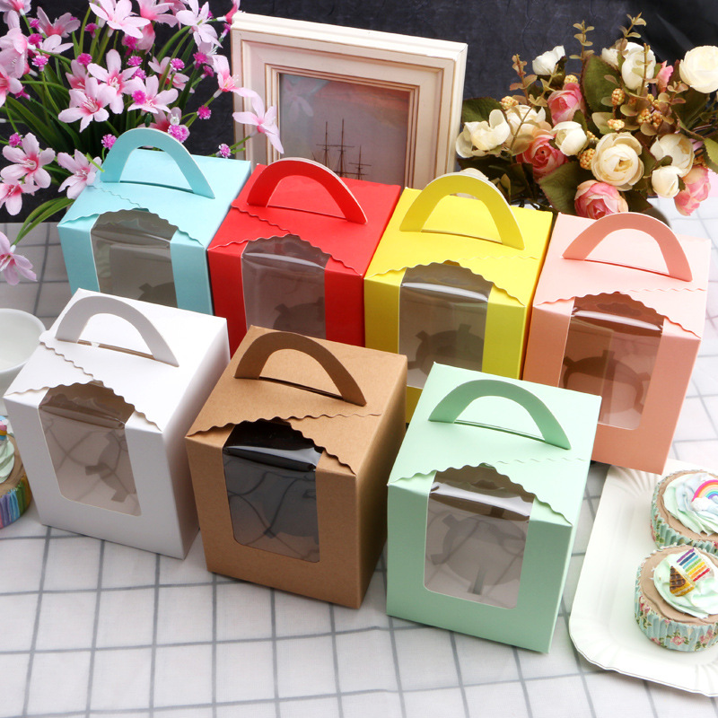 Pastry Box Single Solo Cupcake Box Cookies Boxes Individual Box with ...