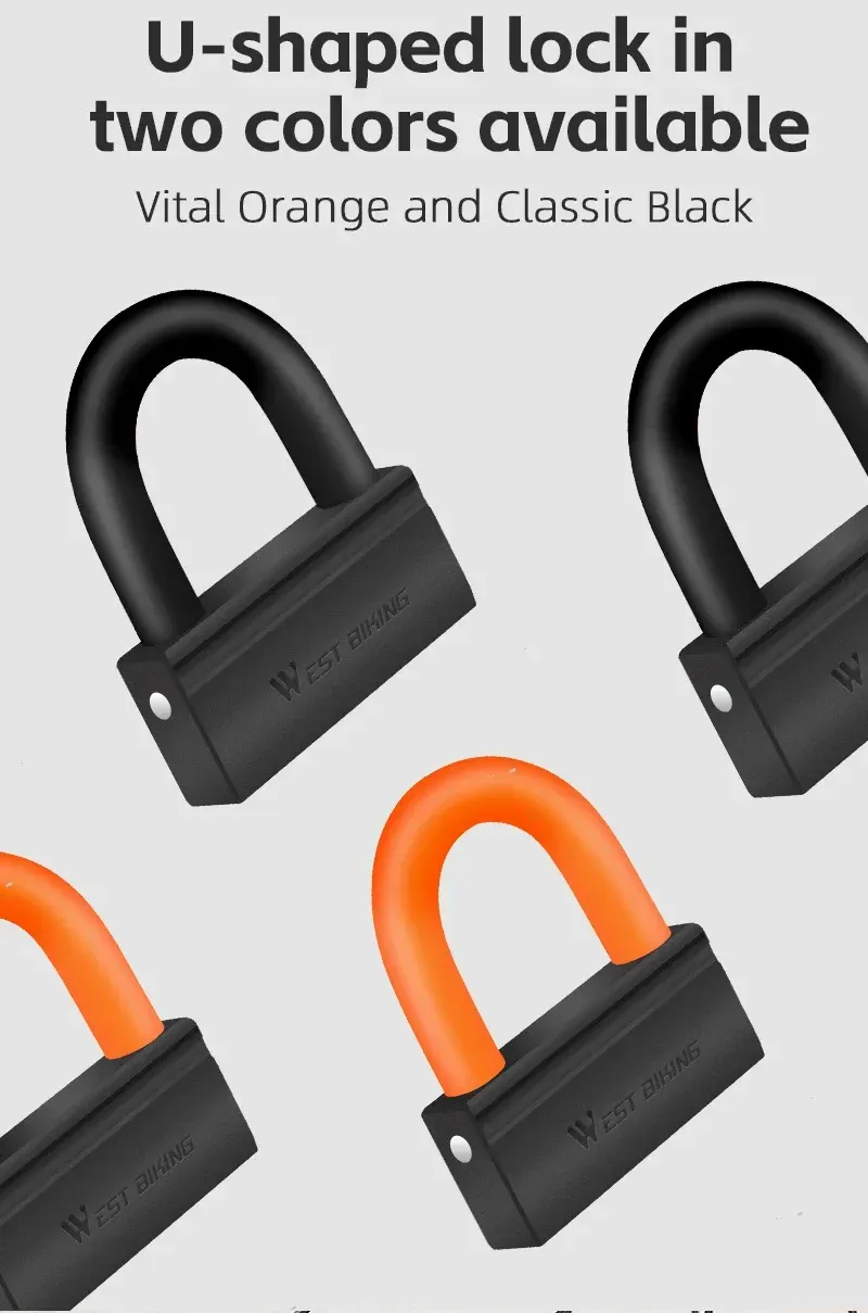 WEST BIKING Heavy Duty Anti-Theft Chain Lock With Padlock 4KG Alloy ...