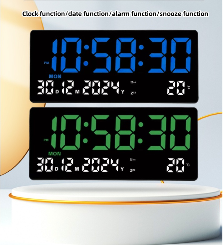 NEW 2026 (3609) NEW UPGRADED Large Time Digit Led Digital Alarm Clock ...