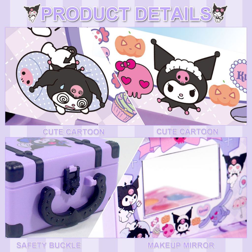 Timi Kuromi Makeup Toys for Kids Girls Real Makeup Kit Melody Makeup ...