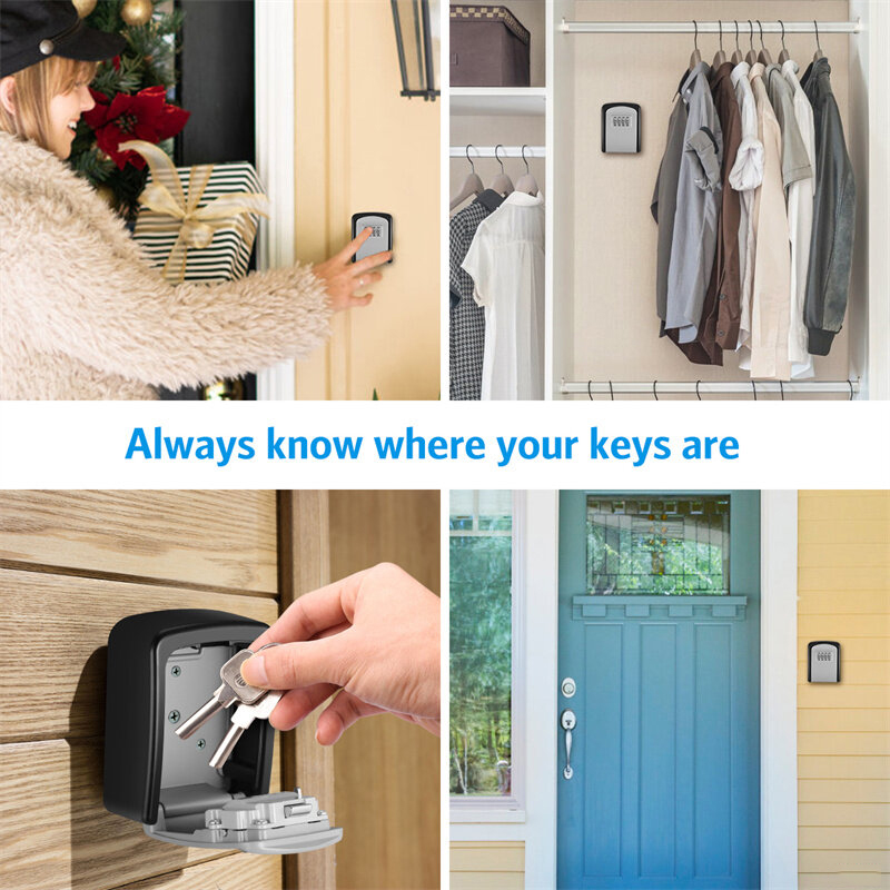 Wall Mounted 4 Digit Combination Key Storage Lock Box | Shopee Philippines