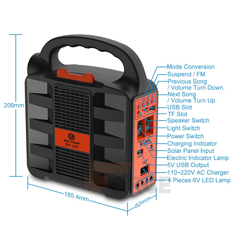 Solar power generation Portable power station Multifunctional emergency ...
