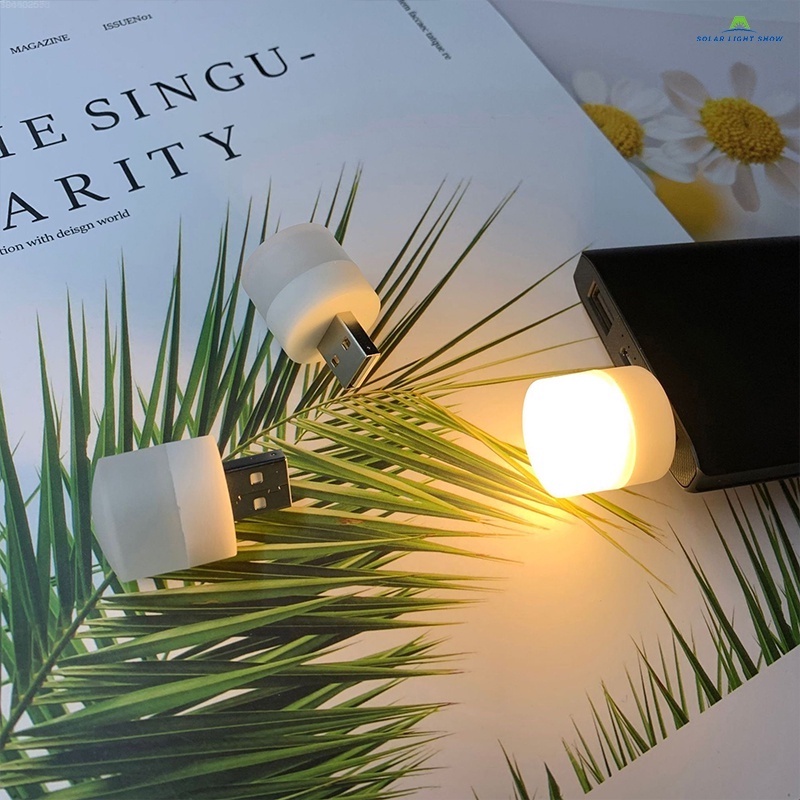 Mini LED Light 1w USB Night Light Bedroom Bedside Toilet Bulb Emergency ...