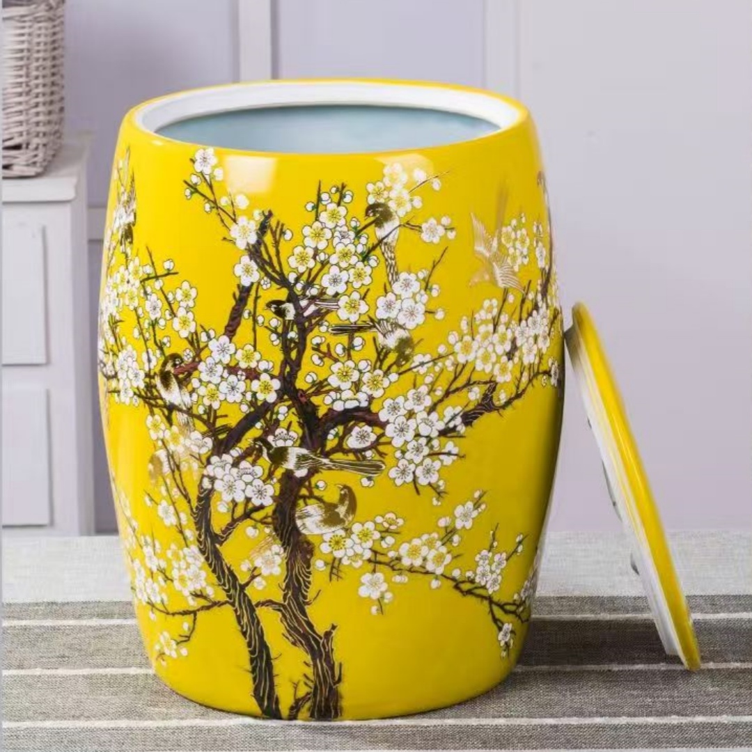 ceramic rice container kitchen food storage rice keeper jar with cover ...