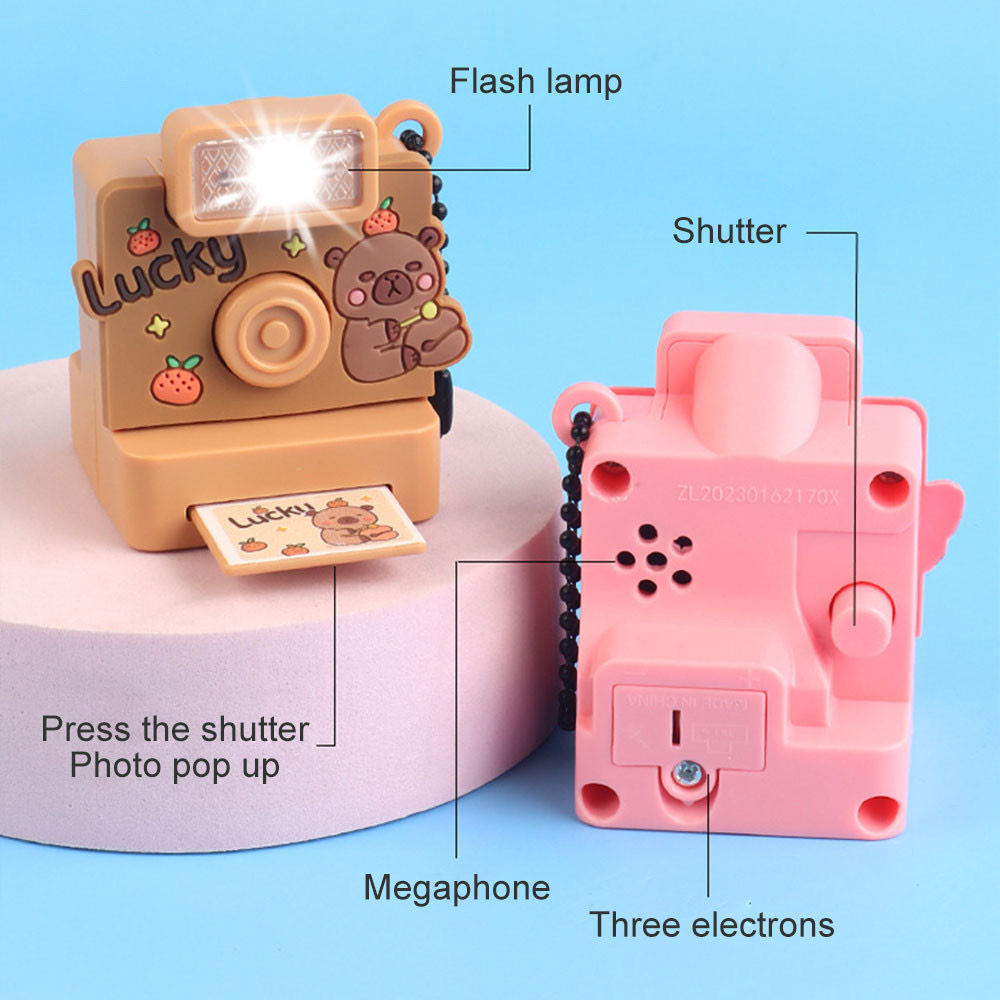 Creative camera pendant keychain Polaroid cartoon backpack decoration ...