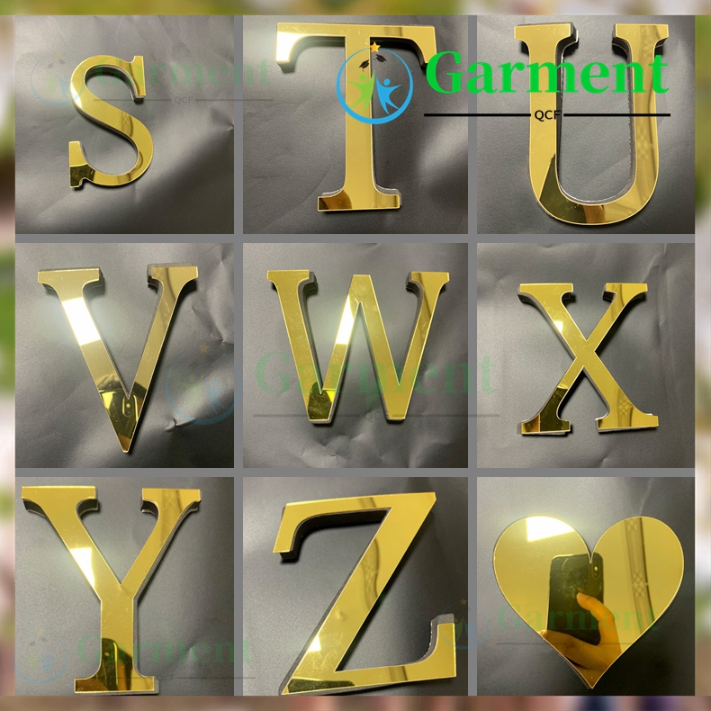 26 Letters DIY 3D Mirror Acrylic Wall Sticker Decals Home Decor Wall ...