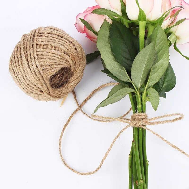 10m DIY retro hemp rope decoration gift packing rope photo wall hanging ...