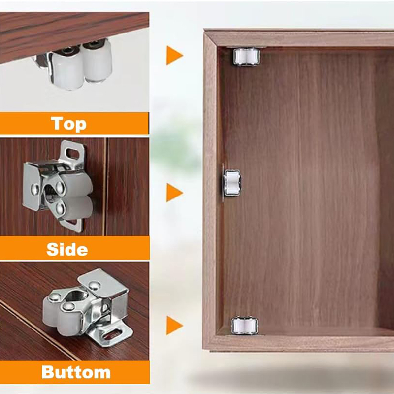 Goodhd Double Roller Catch With Spring Loaded Door Lock Stop Clamp Rv Door Clamp Clip Stainless Steel