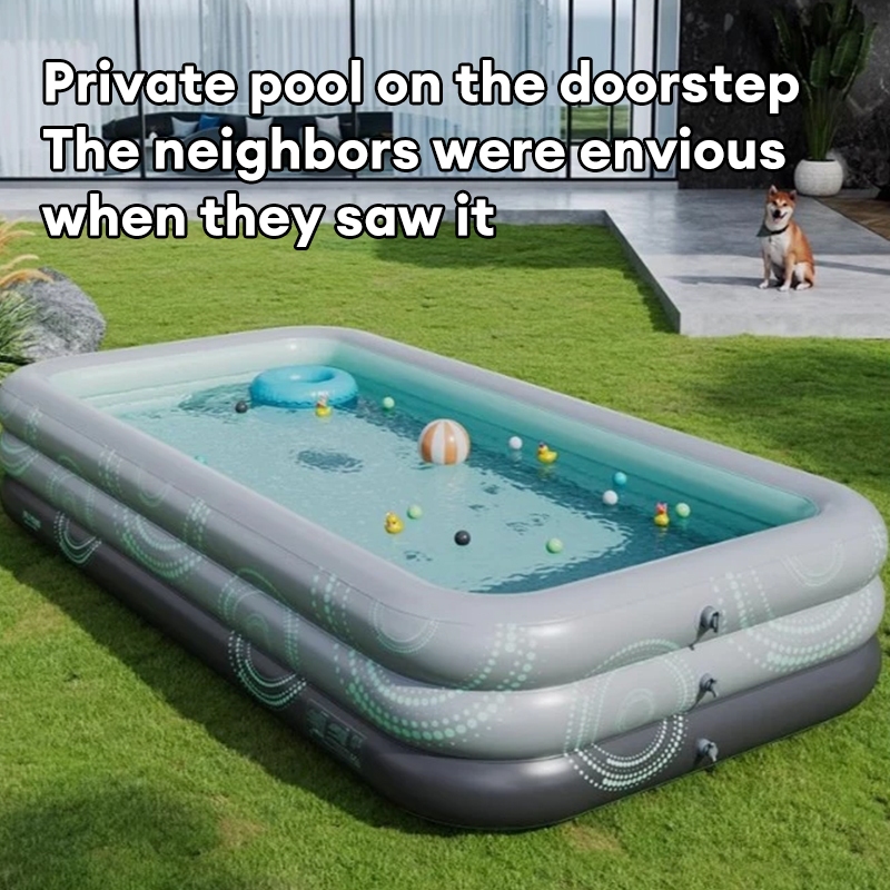 Inflatable Swimming Pool For Kids With Free Pump&Repair Patch Portable ...