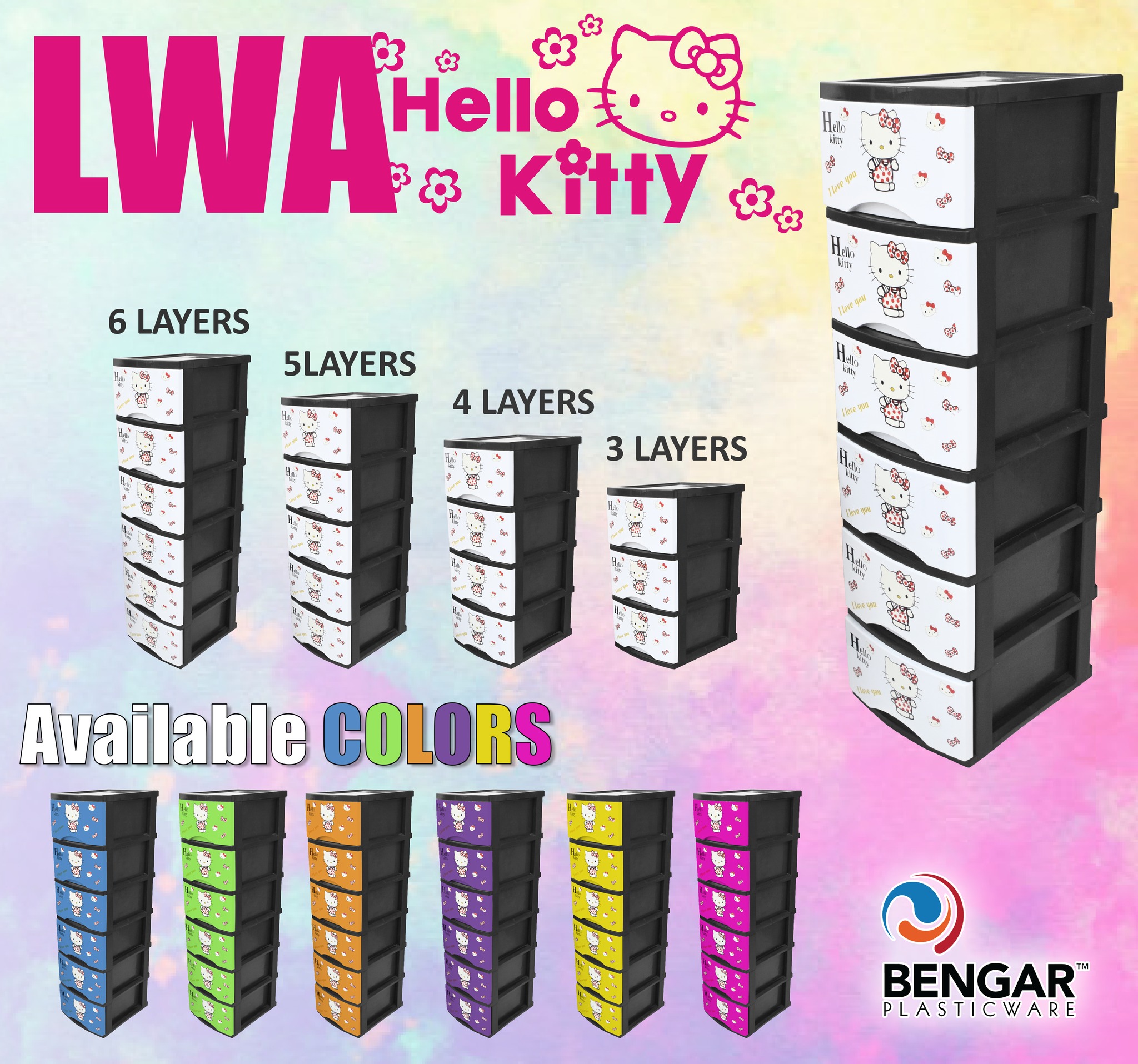 (LWA) BENGAR CHARACTER DESIGN DRAWER CABINET (RANDOM DESIGN) | Shopee ...