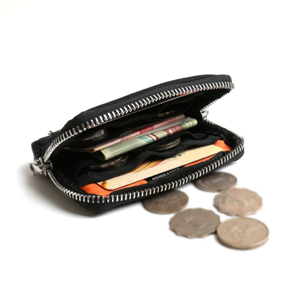 Japanese Men Wallet Small Card Holder Nylon Waterproof Earbuds Storage ...