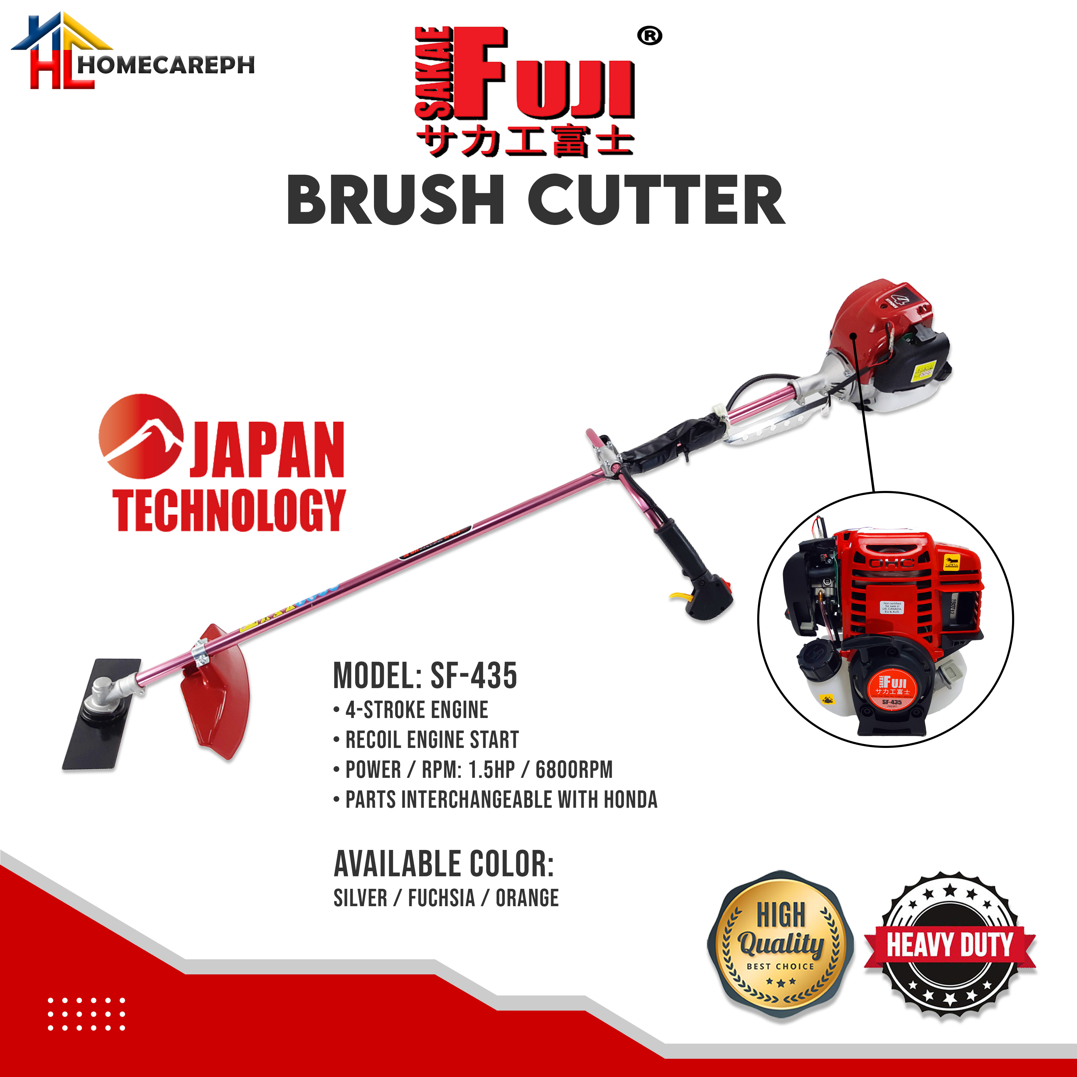 Sakae Fuji Brush Cutter SF-435 4-Stroke Engine 1.5HP with Free 1 ...
