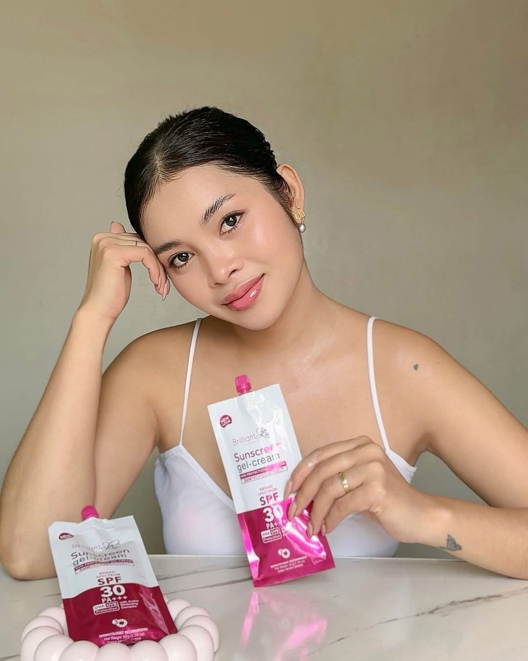 BRILLIANT SKIN Sunscreen Gel-Cream SPF30 50g with Freebie - UVA+UVB ...