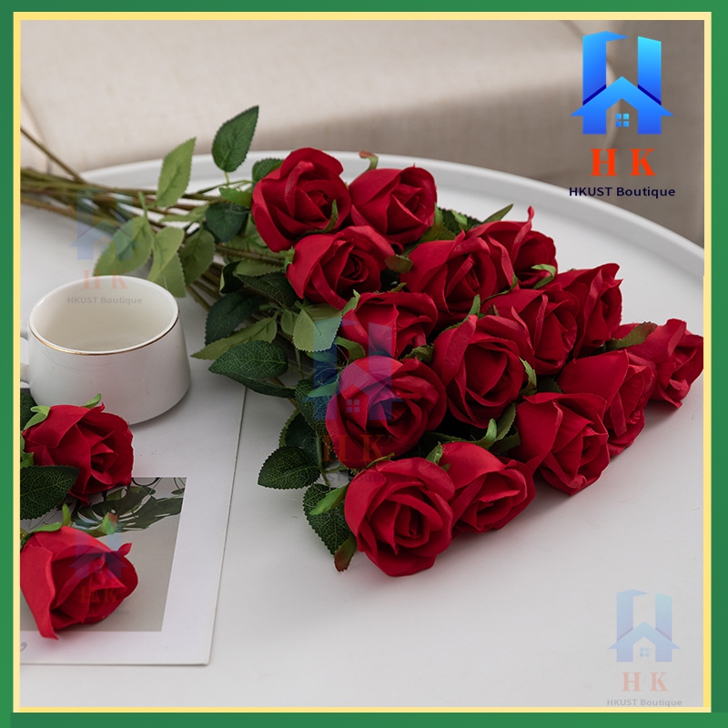 【Ready Stock】High Quality Cloth Rose Fake Rose Fake Flowers Artificial ...