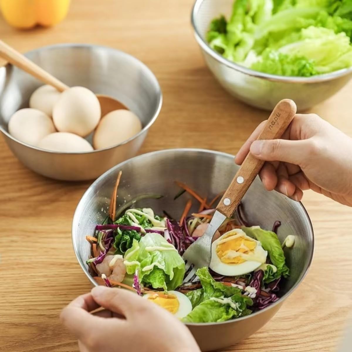 Mixing Bowl Stainless Steel Baking Bowl Salad Bowl Thick Big Size ...