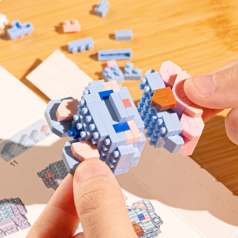 【DUZ】Cute Zoo Building Blocks Small Particle Assembled Puzzle Toy Corgi ...