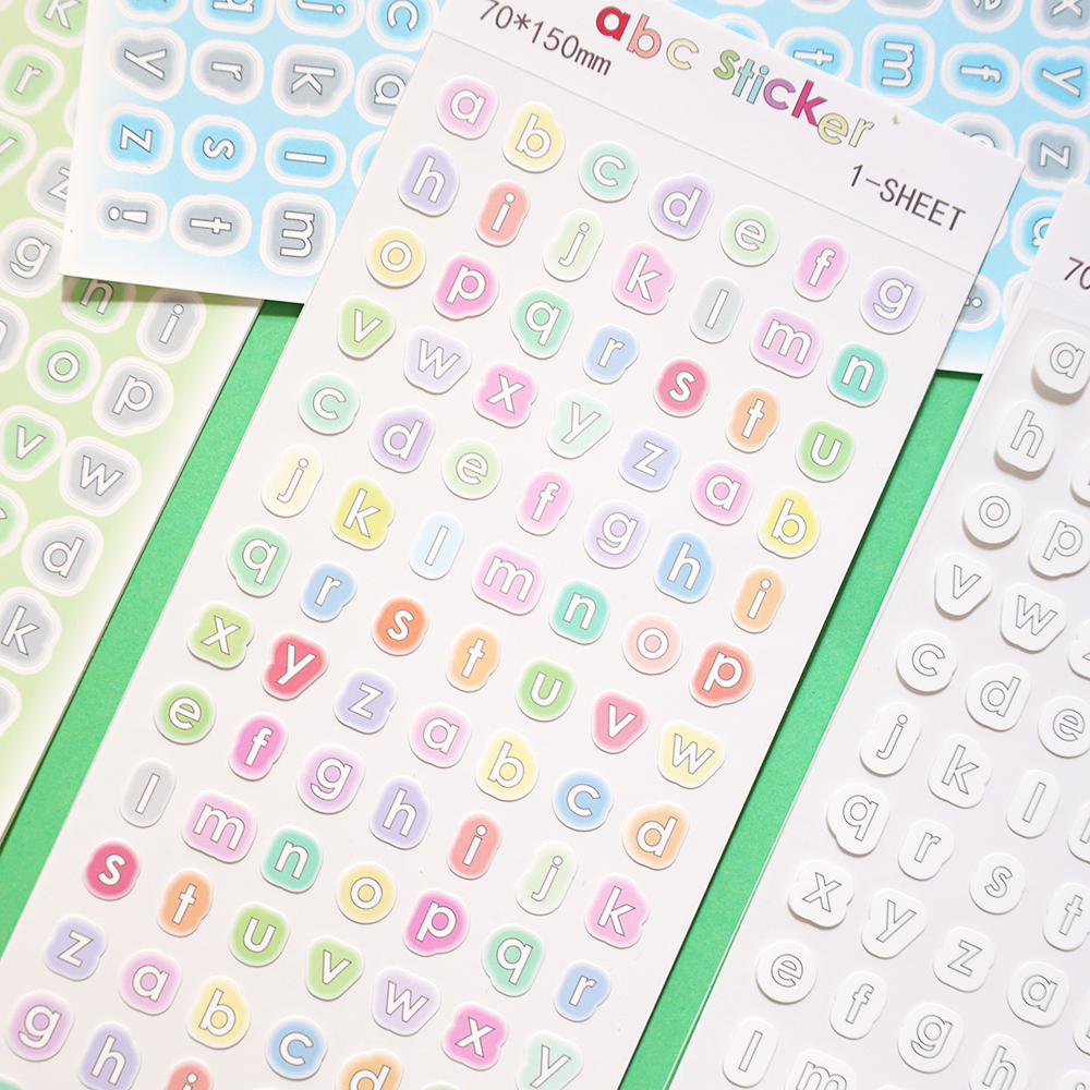Gradient Alphabet Stickers Pre-Cut DIY Scrapbook & Kpop Journal ...