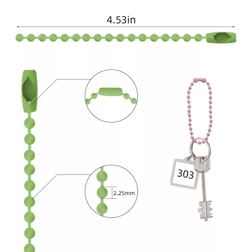 10Pcs 10cm Ball Bead Chains fits Key Chain hand tag Connector DIY ...