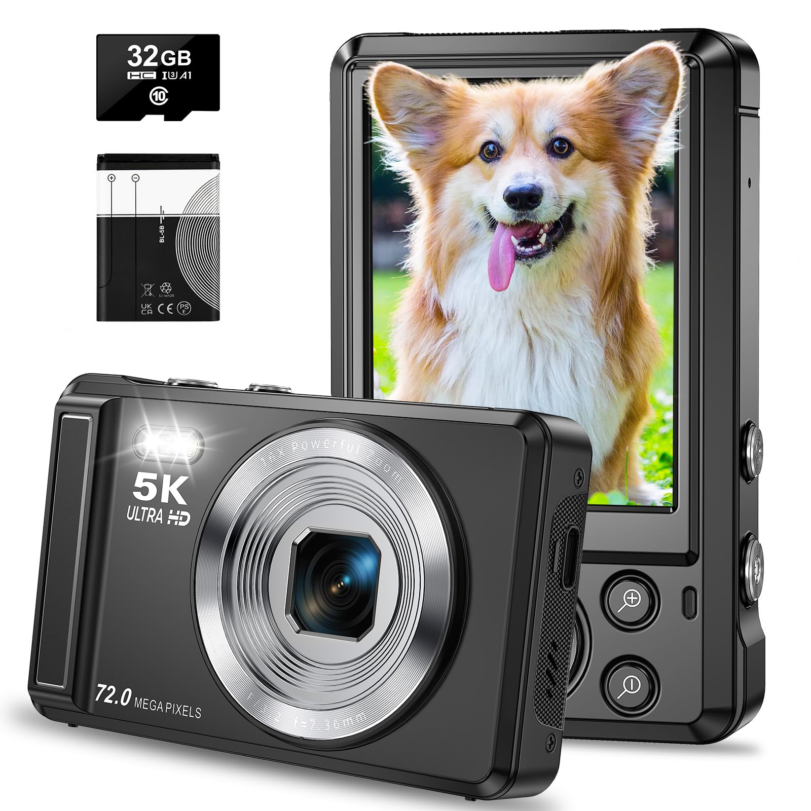 Vetxi -12 5k Digital Camera - 72 Megapixel Mini Camera For Photography ...