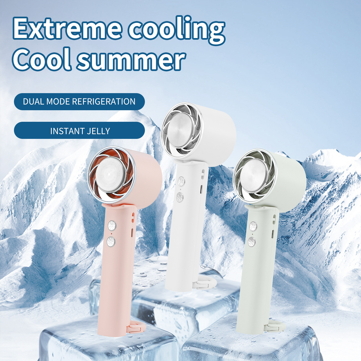 Mini Handheld Fan Portable Folding High-speed Turbo Fan Student Outdoor ...