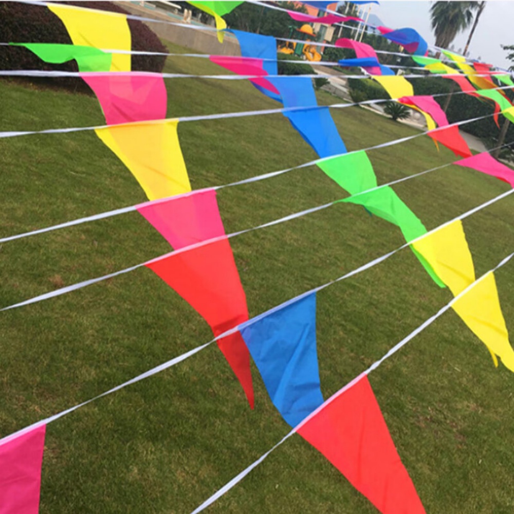 80/100-Meter Banderitas Fiesta Flag Colorful Triangle Flags Party ...