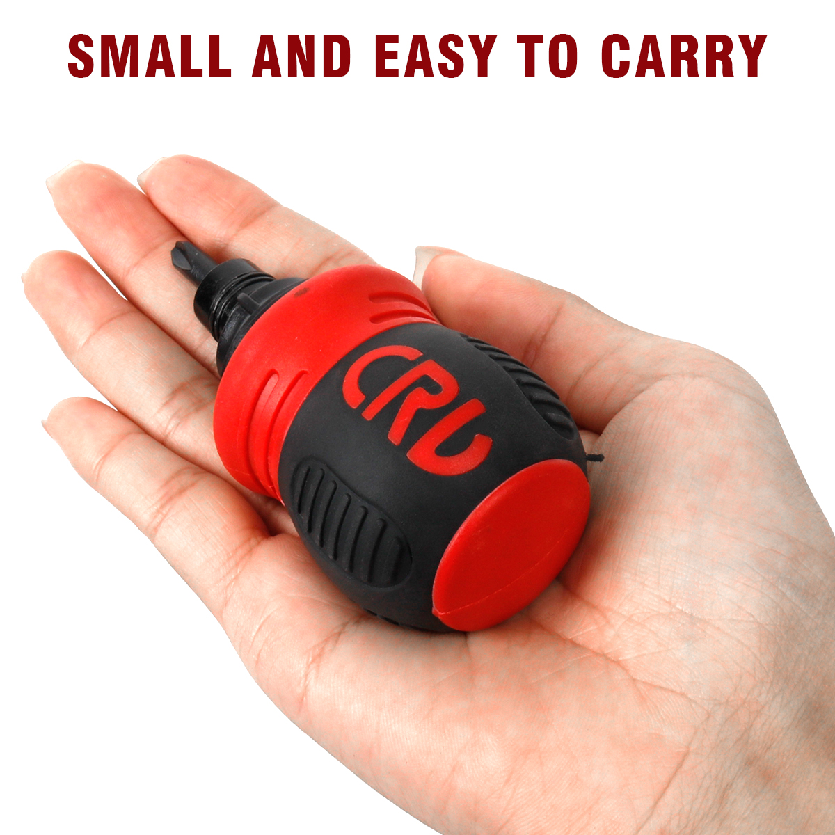 JLD Ratcheting Stubby Screwdriver 12-In-1 Magnetic Adjustable Length ...