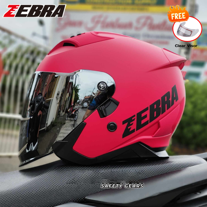 ZEBRA YM-902 Dual visor Half Face Helmet For Motorcycle Men And Women ...