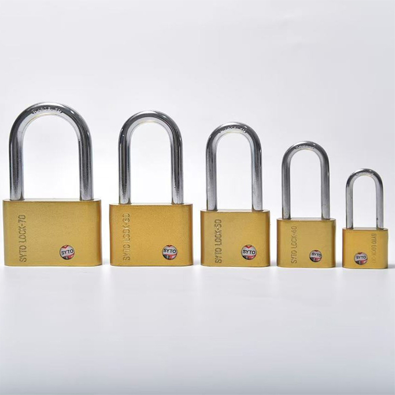 Regular / Long Brass Padlock Heavy Duty Gate Lock Anti-theft Lock With ...