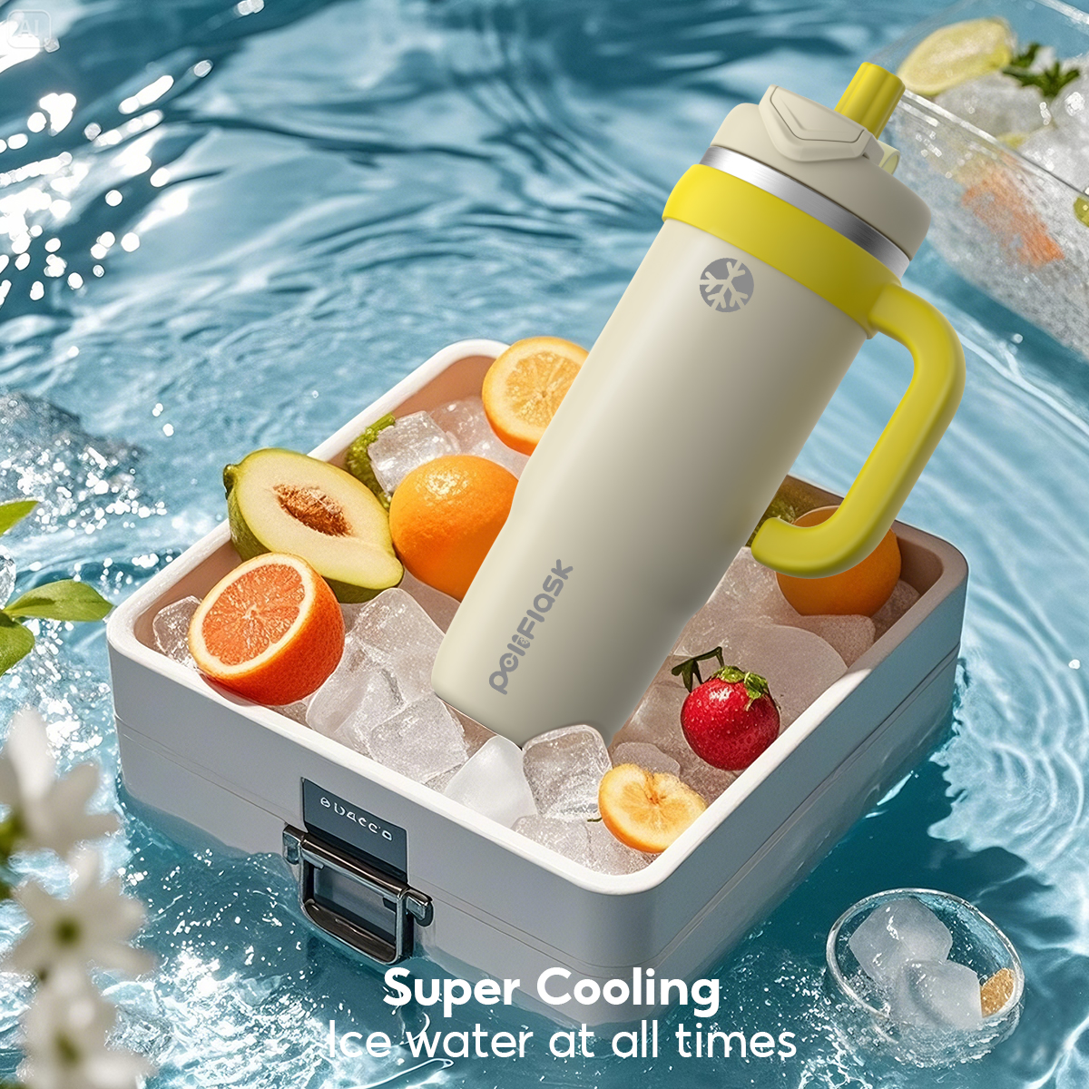 Peliflask40oz Insulated Tumbler Hot And Cold Straw With Lid Handle ...