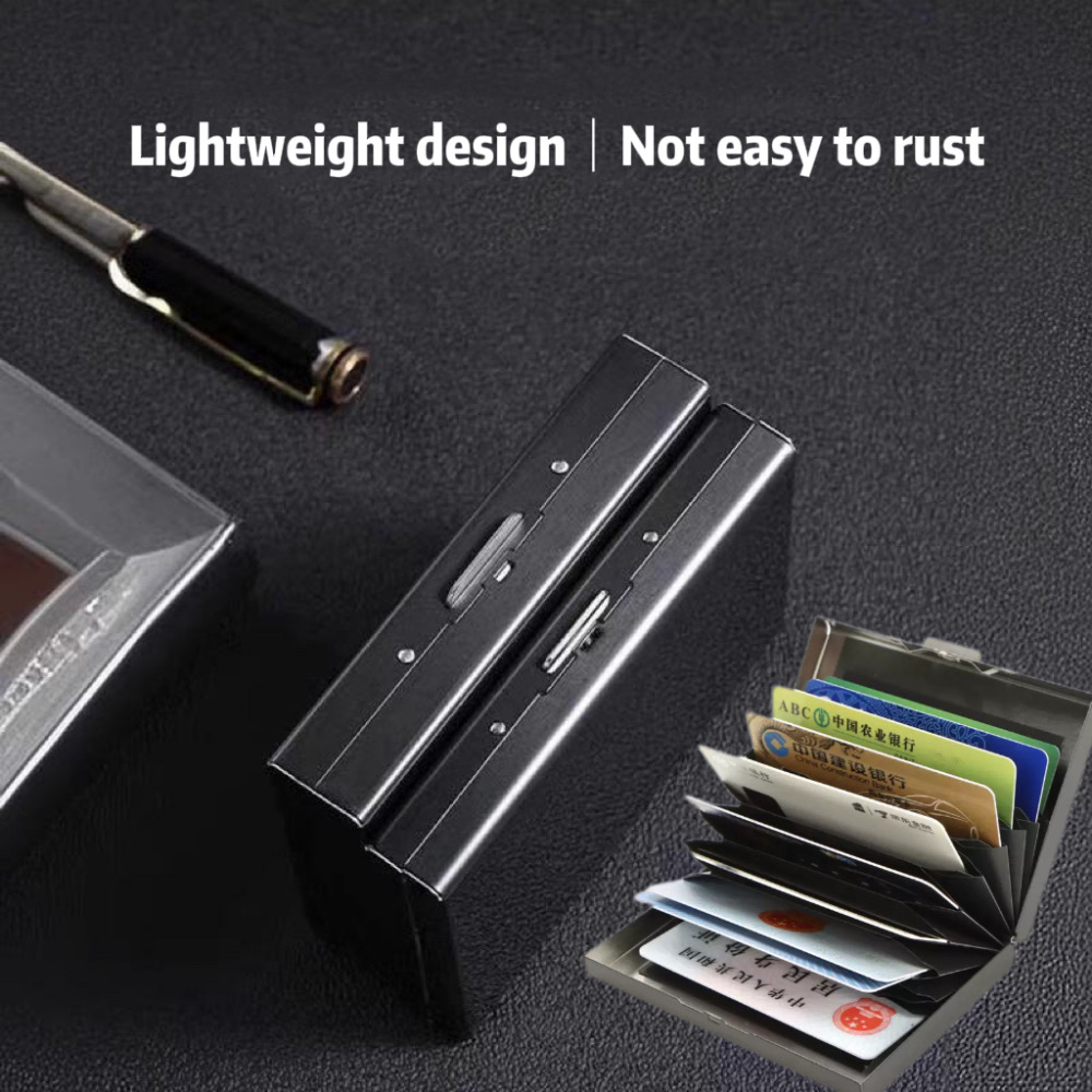 RFID Blocking Credit Card Holder – Aluminum Alloy Security Wallet For Men & Women
