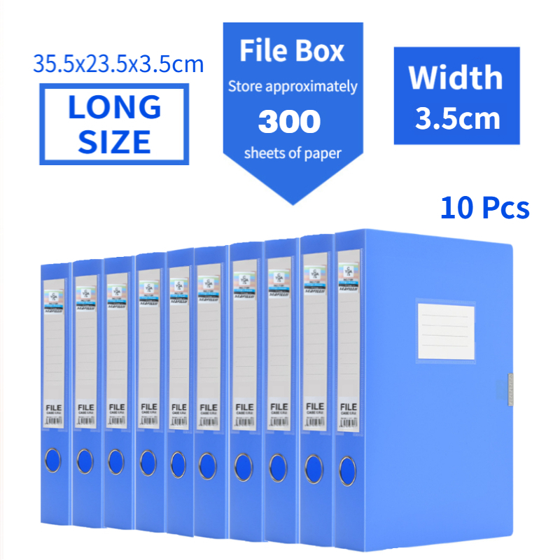 5/10pcs File Folder Box Long Document Box 3.5/5.5/7.5cm File Paper ...