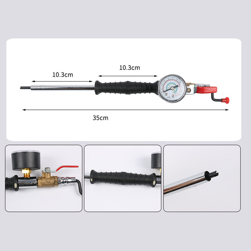 Car Van Tyre Pressure Guage Meter Air Inflator Dial Compressor Checker ...