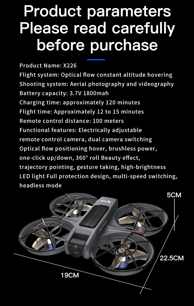 X226 drone comes with VR goggles and 5