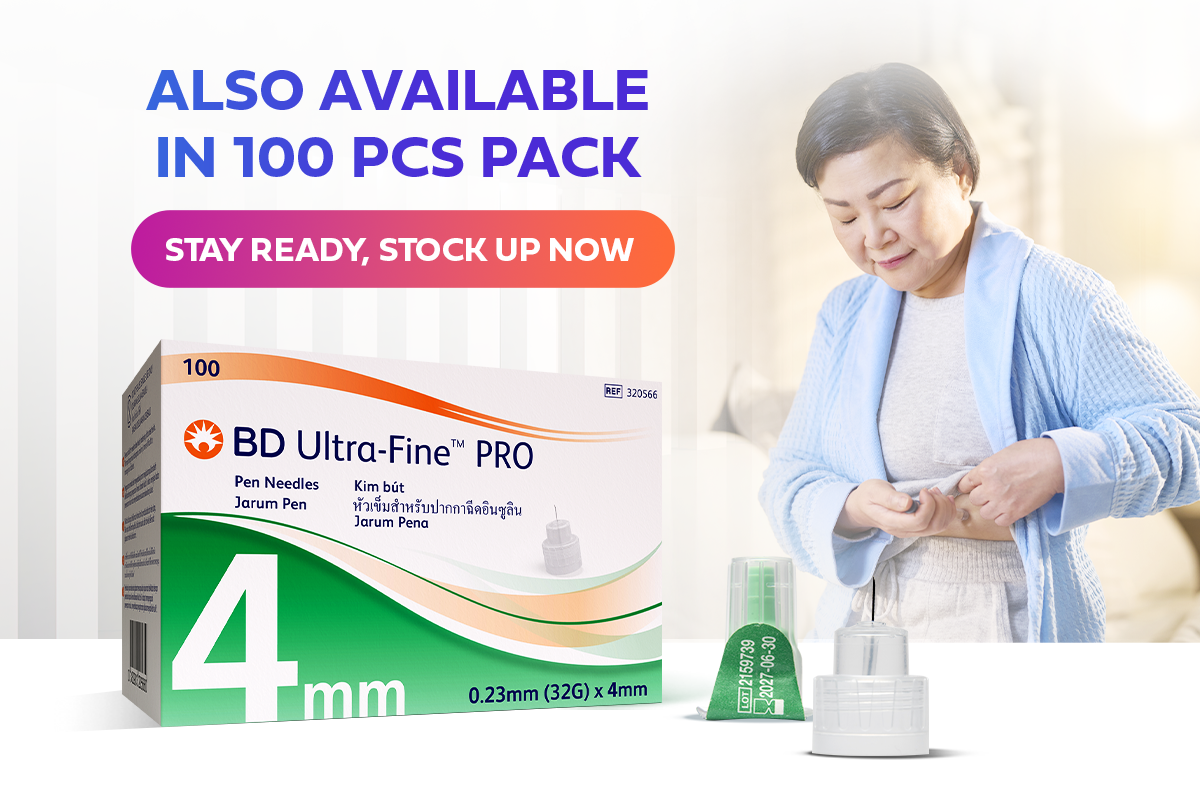 BD Ultra Fine PRO 4mm Insulin Pen Needle (12 pcs pack) 32G Econo Pack ...