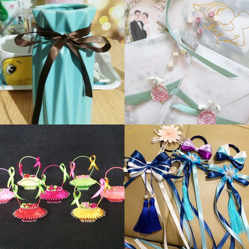 (25 yards/roll) 2.5cm single face Satin Ribbon Webbing Decoration Gift ...