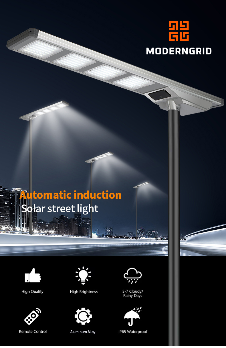 Moderngrid Solar Street Light S500 DPWH 300W 400W 500W - 15,000LM LED ...