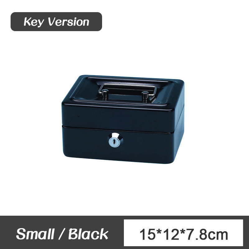 SAFE Mini Cash Box Coin Cash Box With Lock Cashier Box Safety Piggy ...