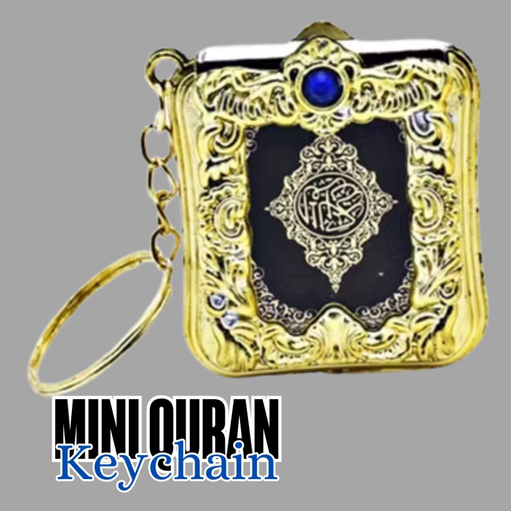 Miniature Arabic Quran Book Islamic Keychain Pendant Real Paper Can ...