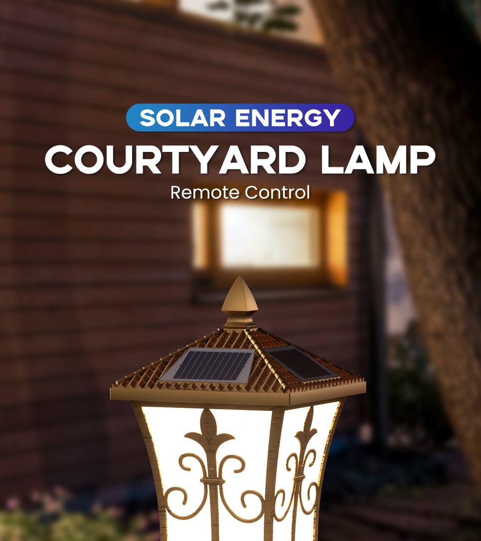 Rong River 10W 3Color Solar Light Outdoor Waterproof Solar Post Lamp ...