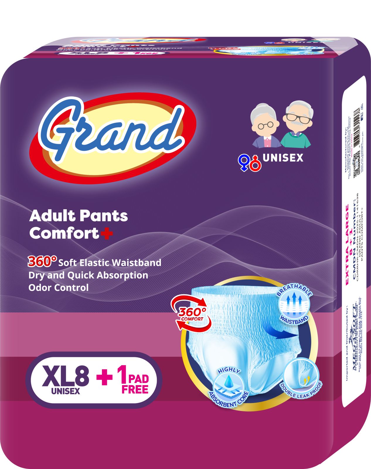 Grand Adult Pants Diaper XL 8's | Shopee Philippines