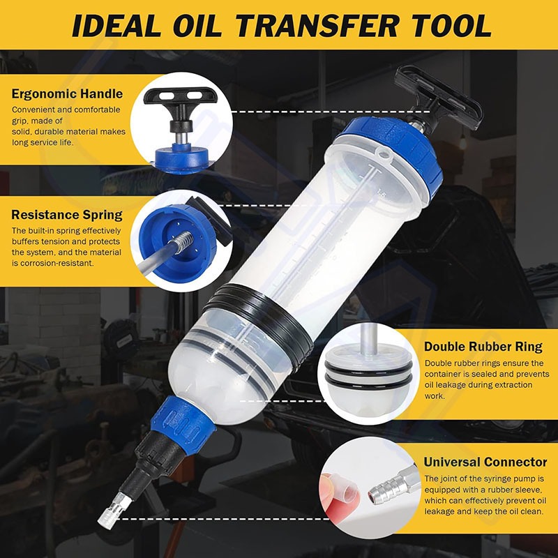 1.5L Car Oil Fluid Extractor Fuel Extraction Transfer Bottle Manual Oil ...