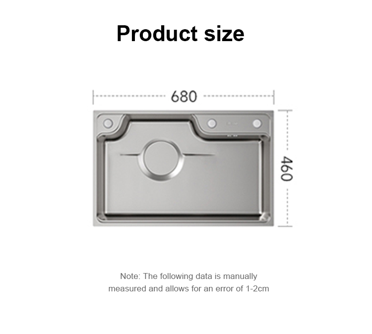 FPX Modern Kitchen Single Sink Black With Strainer Stainless Lababo ...