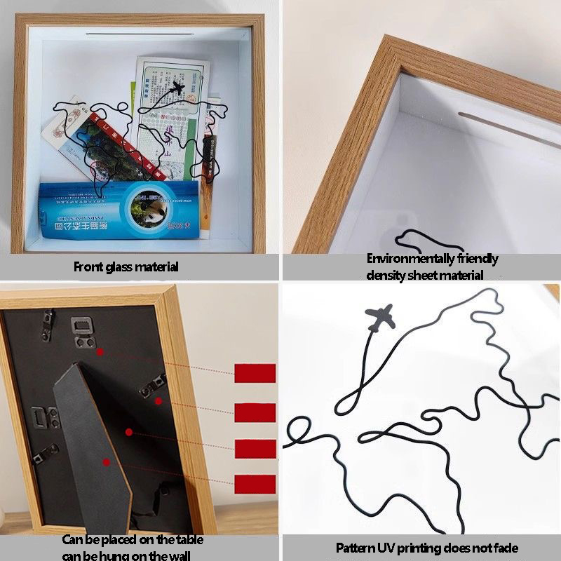 Travel Ticket Shadow Box Adventure Archive Box Travel Shadow Box Memory ...