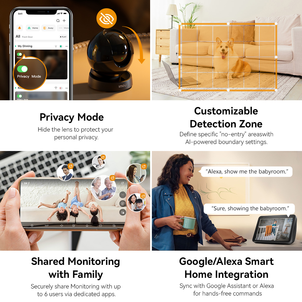 IMOU Rex 3D QHD Smart Pet Camera Security CCTV Wireless Indoor Camera ...