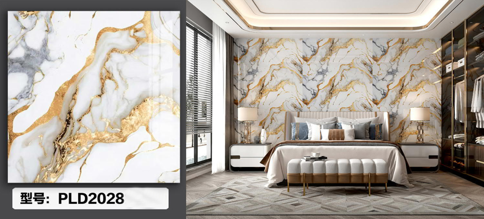 HOMETITUTE Navy Blue Marble Peel And Stick Wallpaper – 15.7" X 39.4" Contact Paper With Gold Vein Abstract Design For Cabinet, Shelf, Accent Wall