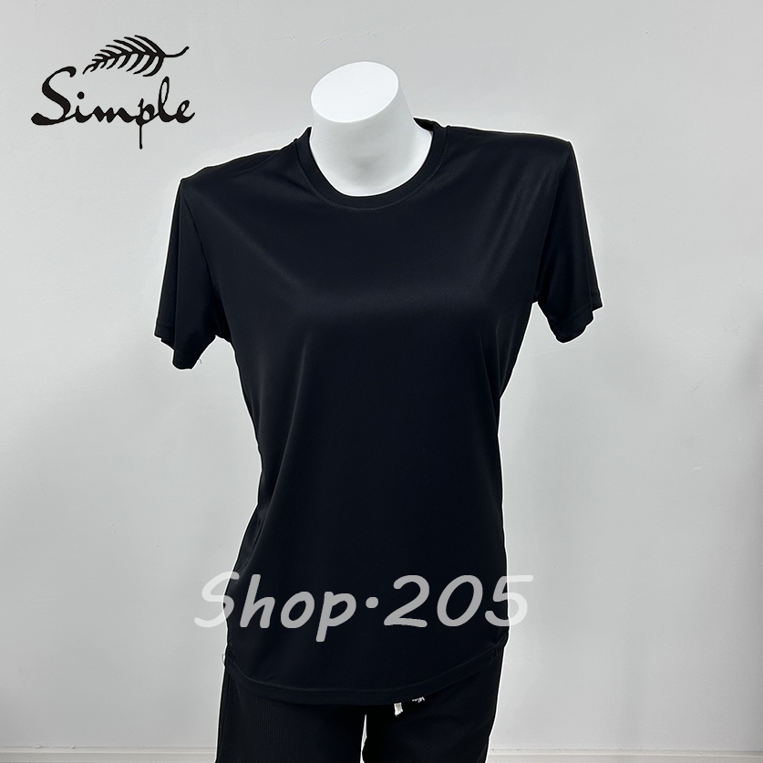 Simple Active Dri Fit Shirt Unisex Gym Tops White Black Active round ...
