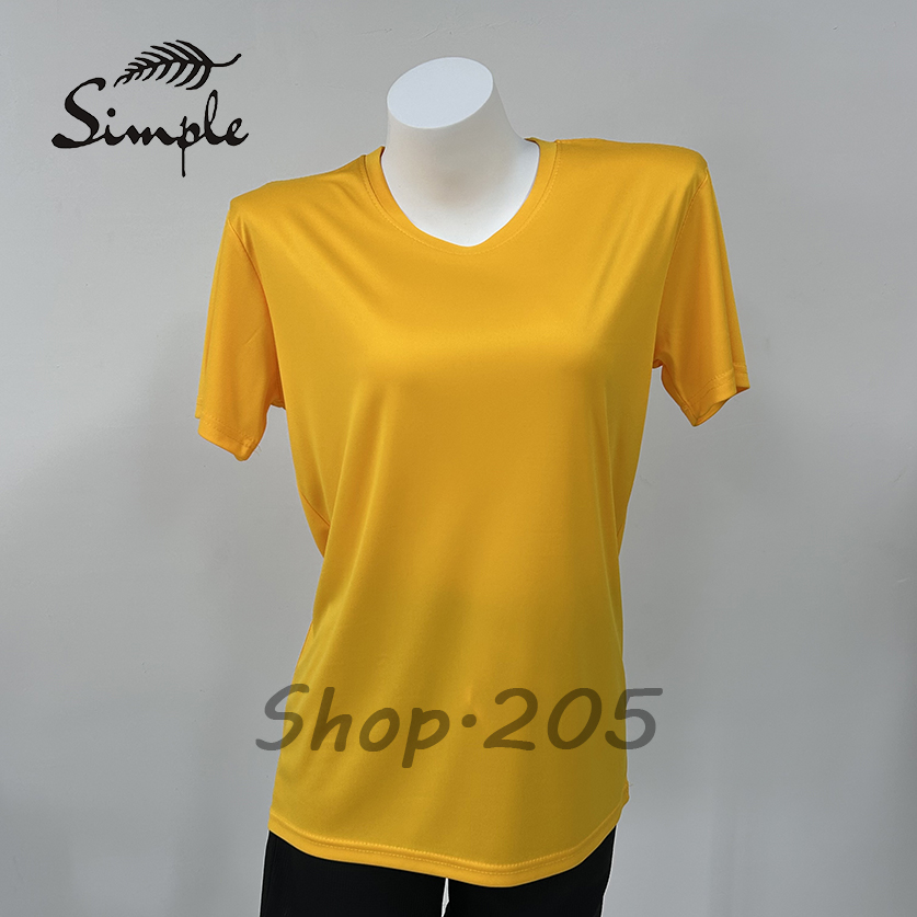 Simple Active Dri Fit Shirt Unisex Gym Tops White Black Active round ...