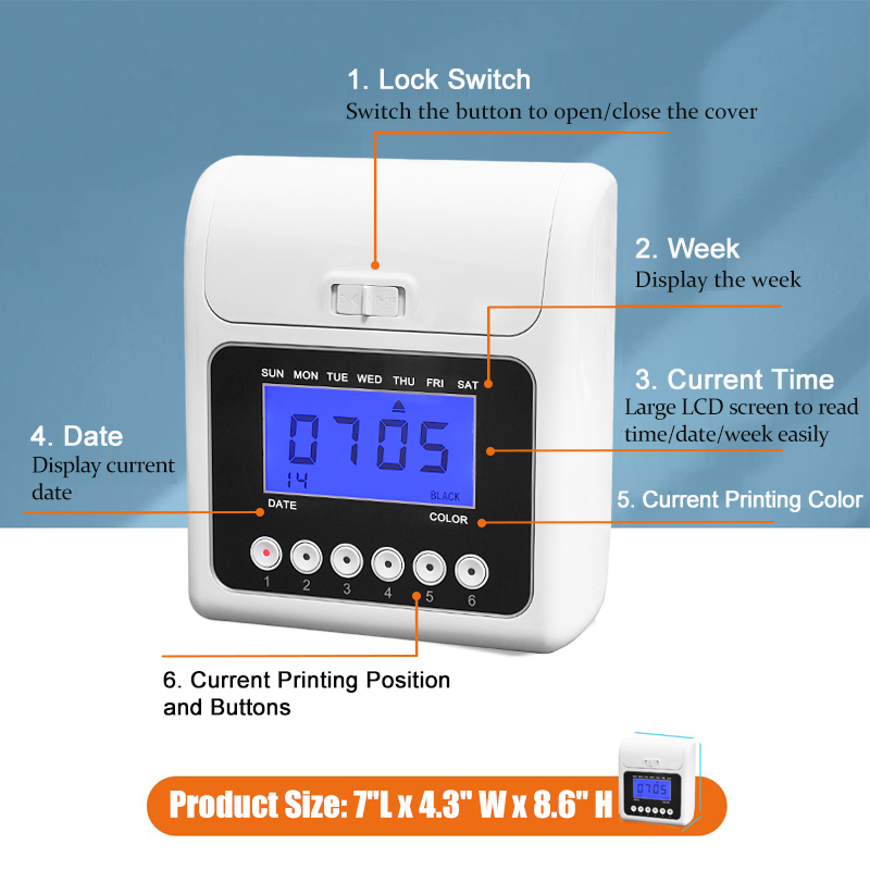 LED Screen Bundy Clock With Timecard Power Outage Available With ...
