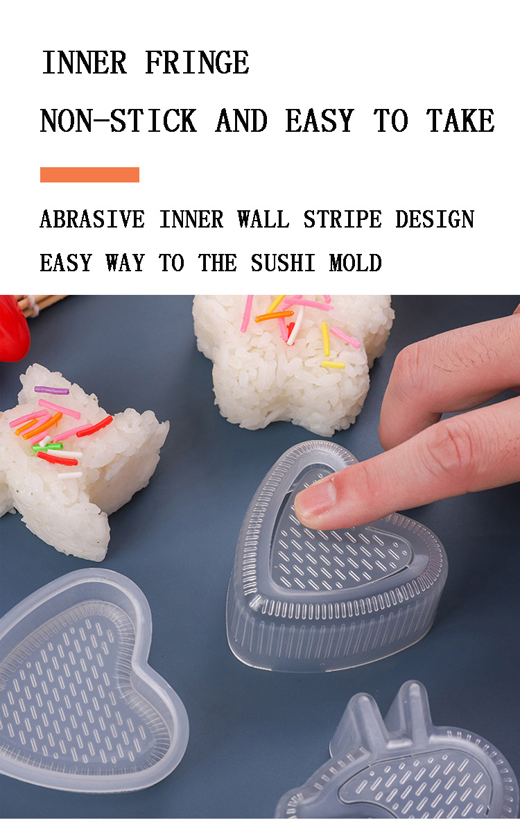 DIY Rice Ball Sushi Mold Creative Cute Shape Rice Ball Mold Cartoon ...