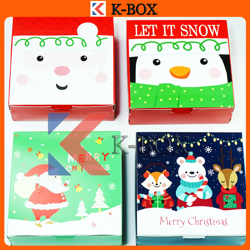 Red Christmas Design Paper Box Gift Treat Boxes packing gift dried